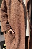  Boucle Single Breasted Coatigan Conker -